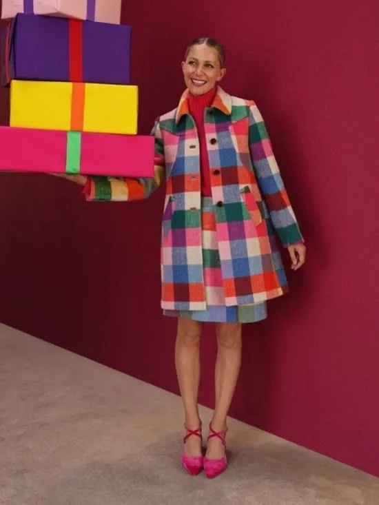 Boden Lincoln Wool Check Coat Multicolor Size 8 - Picture 1 of 2